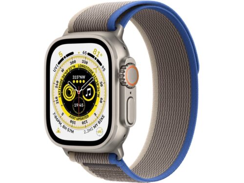 APPLE Watch Ultra GPS+Cellular 49 mm com Loop Trail Azul/Cinzento (Tamanho M/L)