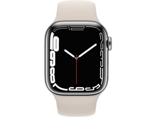 APPLE Watch Series 7 GPS+Cellular 41 mm Prateado com Bracelete Desportiva Luz das Estrelas - Image 2