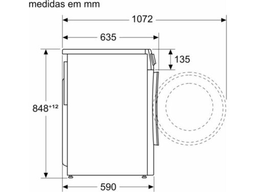 Máquina de Lavar e Secar e Roupa BOSCH WNA1441XES (6/9 kg - 1400 - Inox) - Image 3