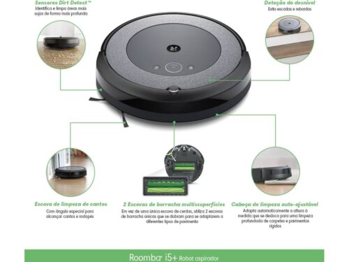 Aspirador Robô IROBOT Roomba I5 Cinza Texturizado - Image 4