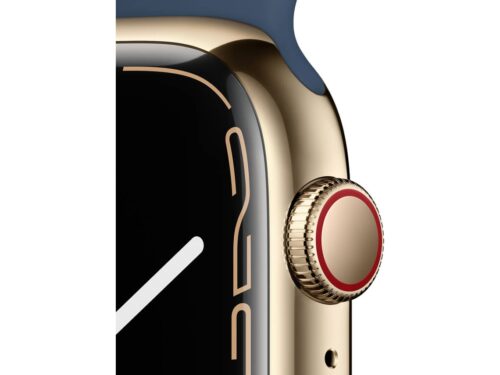 APPLE Watch Series 7 GPS+Cellular 45 mm Dourado com Bracelete Desportiva Azul Abissal - Image 3