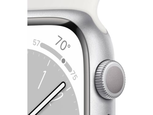 APPLE Watch Series 8 GPS 45 mm Prateado com Bracelete Desportiva Branca - Image 3