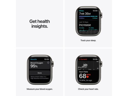 APPLE Watch Series 7 GPS+Cellular 41 mm Cinzento com Bracelete Desportiva Meia-Noite - Image 5