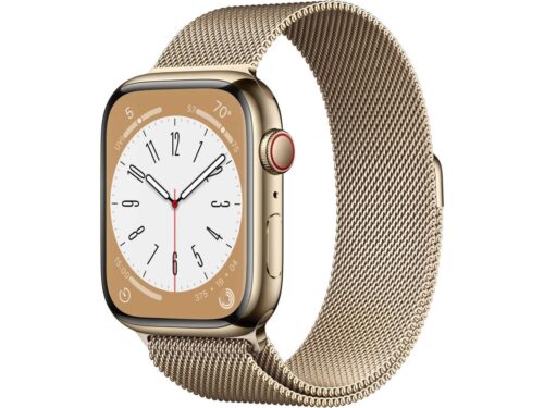 APPLE Watch Series 8 GPS+Cellular 45 mm Dourado com Loop Milanesa Dourado