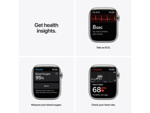 APPLE Watch Series 7 GPS+Cellular 45 mm Prateado com Loop Milanesa Prateado - Image 5