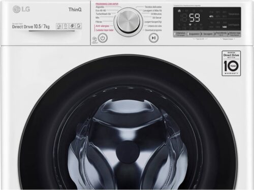 Máquina de Lavar e Secar Roupa LG F4DV5010SMW (7/10.5 kg - 1400 rpm - Branco) - Image 2