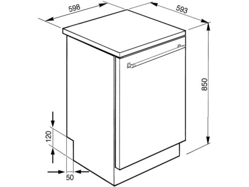 Máquina de Lavar Loiça SMEG LVSP34BQSTX (13 Conjuntos - 59.8 cm - Inox) - Image 4