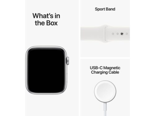 APPLE Watch SE GPS+Cellular 44 mm Prateado com Bracelete Desportiva Branca - Image 6