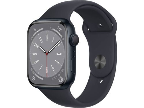 APPLE Watch Series 8 GPS 45 mm Meia-noite com Bracelete Desportiva Meia-noite