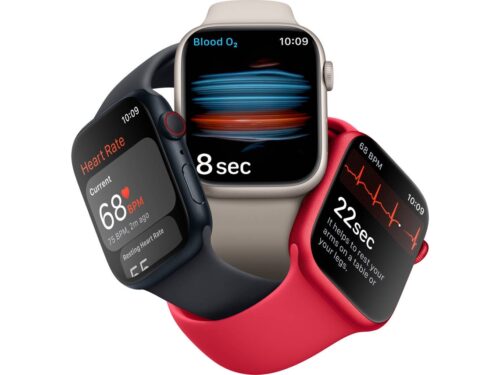 APPLE Watch Series 8 GPS+Cellular 45 mm Prateado Aço Inoxidável com Bracelete Desportiva Branco - Image 4