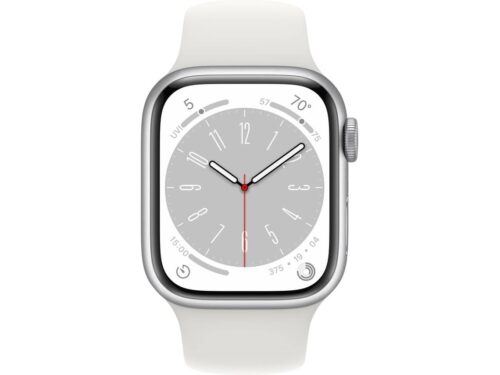 APPLE Watch Series 8 GPS+Cellular 41 mm Prateado com Bracelete Desportiva Branco - Image 2