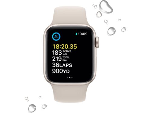 APPLE Watch SE GPS 40 mm Luz das Estrelas com Bracelete Desportiva Luz das Estrelas - Image 3