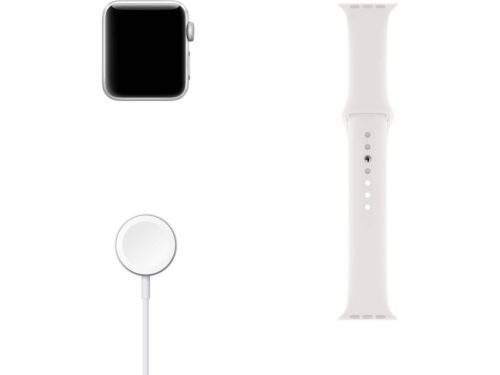 APPLE Watch Series 3 GPS 38 mm Prateado com Bracelete Desportiva Branco - Image 6