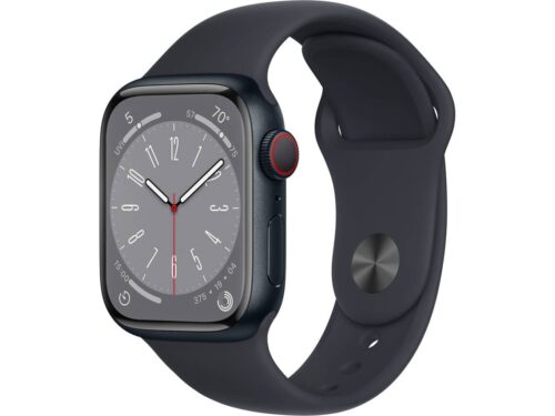 APPLE Watch Series 8 GPS+Cellular 41 mm Meia-noite com Bracelete Desportiva Meia-noite