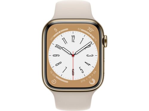 APPLE Watch Series 8 GPS+Cellular 45 mm Dourado com Bracelete Desportiva Luz das Estrelas - Image 2