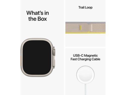APPLE Watch Ultra GPS+Cellular 49 mm com Loop Trail Amarelo/Bege (Tamanho S/M) - Image 4