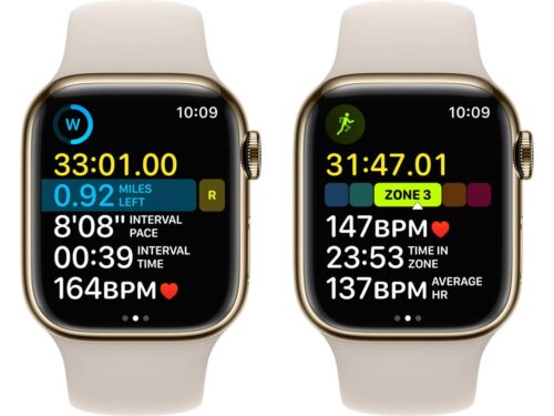 APPLE Watch Series 8 GPS+Cellular 41 mm Dourado com Bracelete Desportiva Luz das Estrelas - Image 5