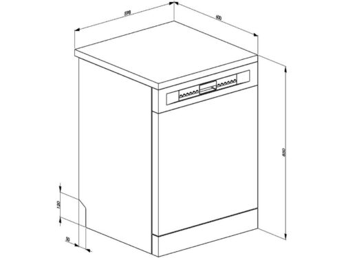 Máquina de Lavar Loiça SMEG LVS254CX (13 Conjuntos - 59.8 cm - Inox) - Image 3
