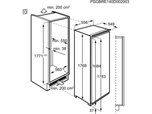 Frigorífico Encastre AEG SKE818E9ZC Dynam (Ventilado - 176.9 cm - 275 L - Branco) - Image 5