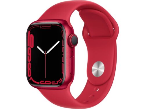 APPLE Watch Series 7 GPS 41 mm com Correia Desportiva Vermelho