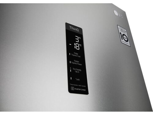 Frigorífico Combinado LG GBB72MBUBN (No Frost - 203 cm - 384 L - Inox) - Image 4