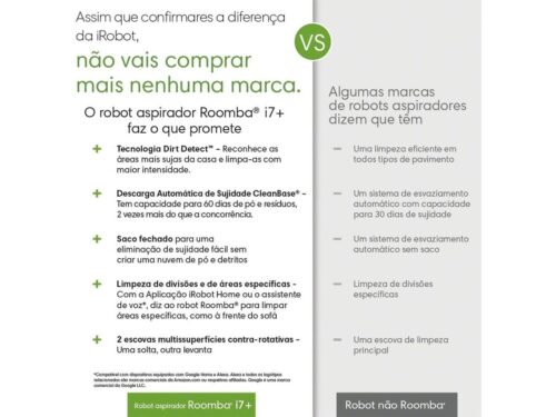 Aspirador Robô IROBOT Roomba i7+ (Autonomia 75 min - Cinza Carvão) - Image 5