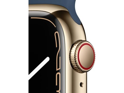 APPLE Watch Series 7 GPS+Cellular 41 mm Dourado com Bracelete Desportiva Azul Abissal - Image 3