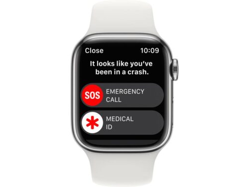 APPLE Watch Series 8 GPS+Cellular 41 mm Prateado Aço Inoxidável com Bracelete Desportiva Branco - Image 4