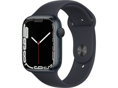 APPLE Watch Series 7 GPS 45 mm Meia-noite com Bracelete Desportiva Meia-noite