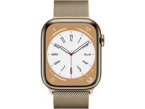 APPLE Watch Series 8 GPS+Cellular 45 mm Dourado com Loop Milanesa Dourado - Image 2