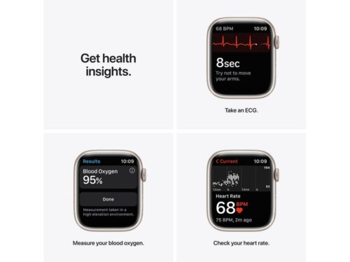 APPLE Watch Series 7 GPS+Cellular 45 mm Luz das Estrelas com Bracelete Desportiva Luz das Estrelas - Image 4