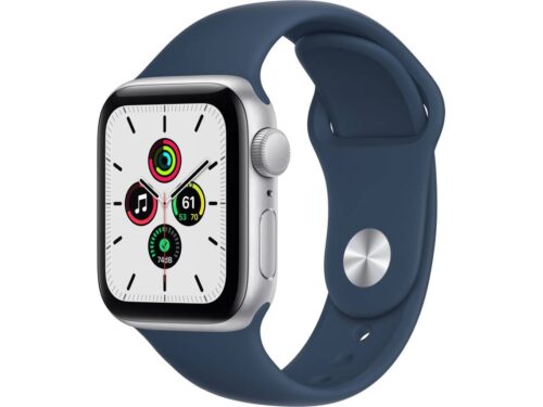 APPLE Watch SE GPS 40 mm Prateado com Bracelete Desportiva Azul Abissal