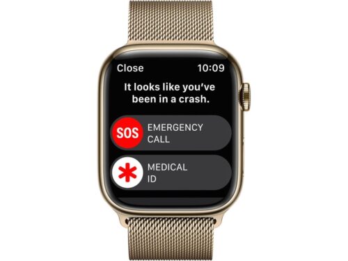 APPLE Watch Series 8 GPS+Cellular 45 mm Dourado com Loop Milanesa Dourado - Image 4