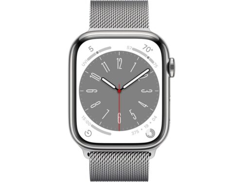 APPLE Watch Series 8 GPS+Cellular 45 mm Prateado com Loop Milanesa Prateado - Image 2