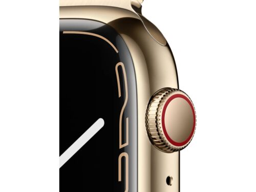 APPLE Watch Series 7 GPS+Cellular 45 mm Dourado com Loop Milanesa Dourado - Image 3