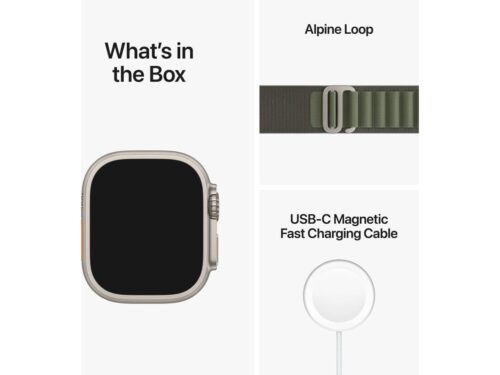 APPLE Watch Ultra GPS+Cellular 49 mm com Loop Alpine Verde (Tamanho M) - Image 4