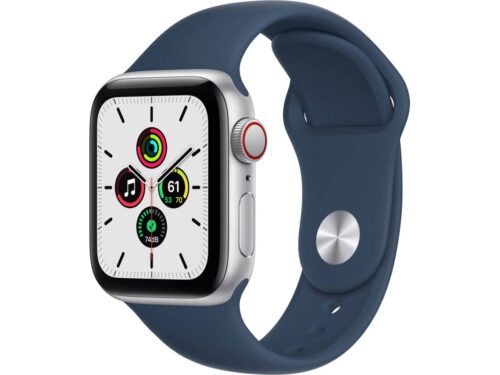 APPLE Watch SE GPS+Cellular 40 mm Prateado com Bracelete Desportiva Azul Abissal
