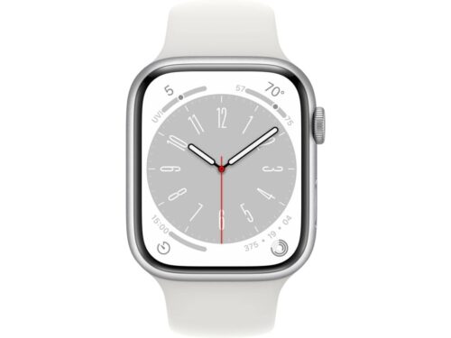 APPLE Watch Series 8 GPS 45 mm Prateado com Bracelete Desportiva Branca - Image 2