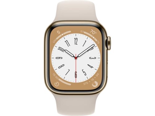 APPLE Watch Series 8 GPS+Cellular 41 mm Dourado com Bracelete Desportiva Luz das Estrelas - Image 2