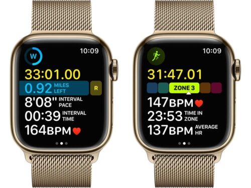 APPLE Watch Series 8 GPS+Cellular 41 mm Dourado com Loop Milanesa Dourado - Image 5