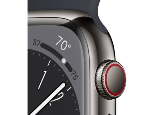 APPLE Watch Series 8 GPS+Cellular 41 mm Grafite com Bracelete Desportiva Meia-noite - Image 3