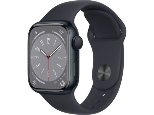APPLE Watch Series 8 GPS 41 mm Meia-noite com Bracelete Desportiva Meia-noite