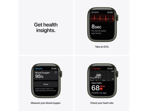 APPLE Watch Series 7 GPS 41 mm Verde com Bracelete Desportiva Trevo - Image 5